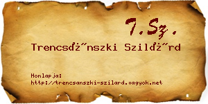Trencsánszki Szilárd névjegykártya